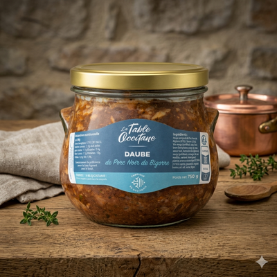 Daube de Porc Noir de Bigorre – Recette Artisanale du Terroir – 750 g