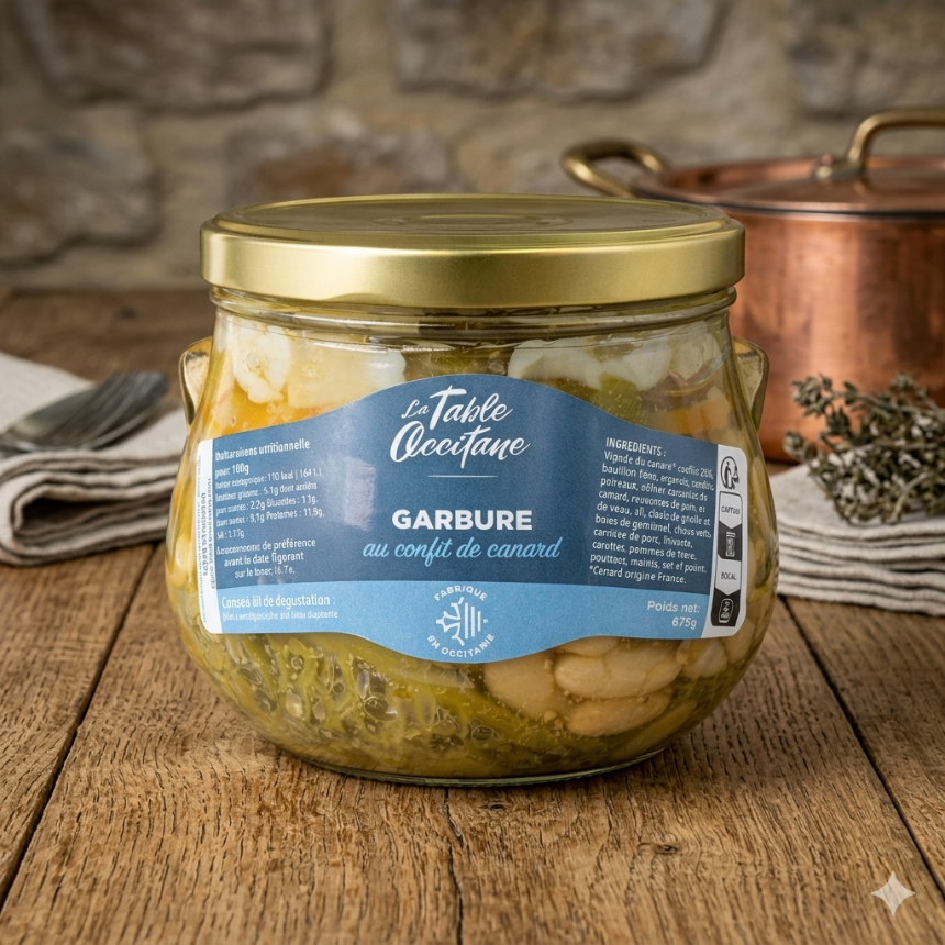 Garbure au confit de canard – Recette Artisanale du Terroir – 675g