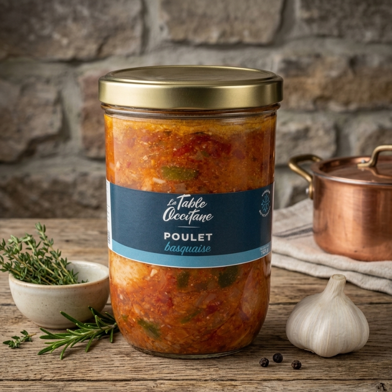 Poulet basquaise – Recette Artisanale du Terroir – 765 g