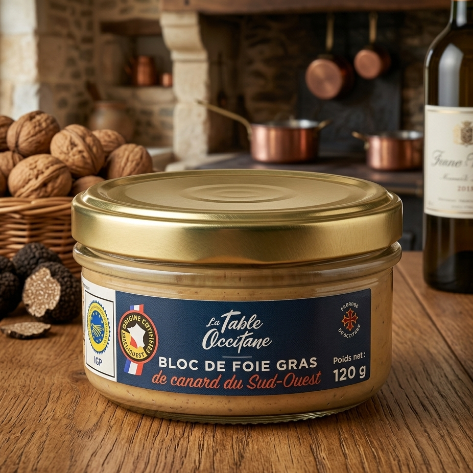Bloc de Foie Gras de Canard Entier IGP Sud-Ouest – 120 g