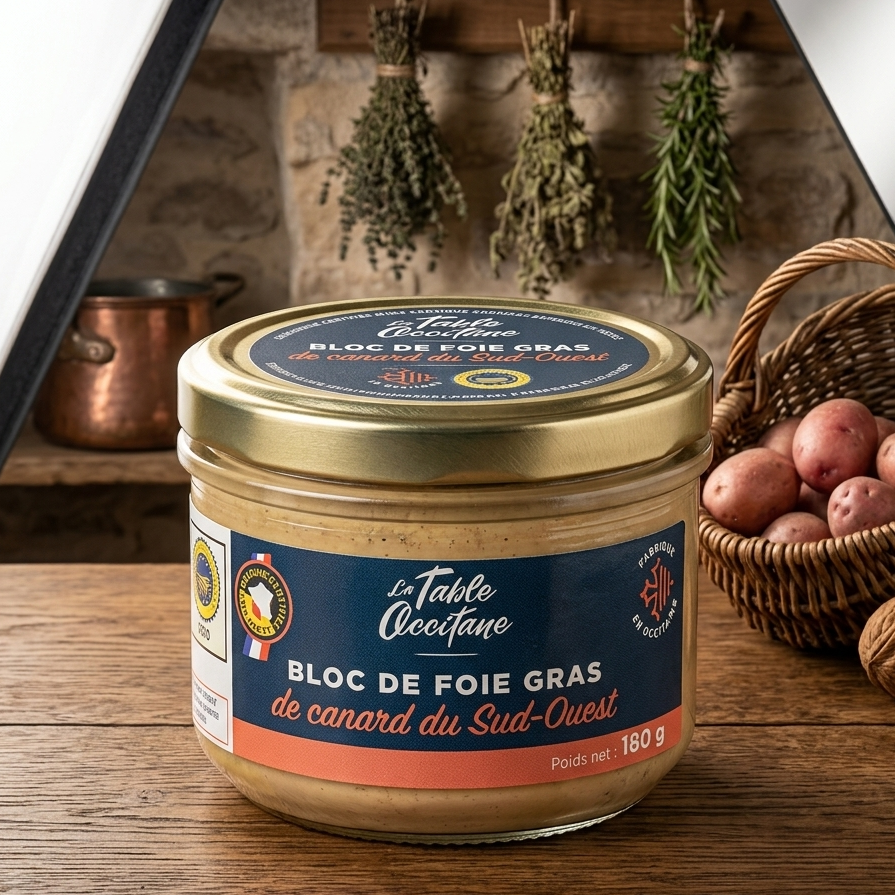 Bloc de Foie Gras de Canard Entier IGP Sud-Ouest – 180 g