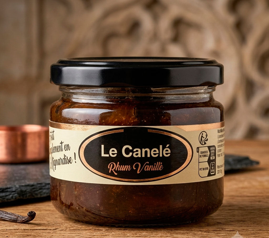 Canelé au rhum vanillé – Recette Artisanale – bocal 260 g