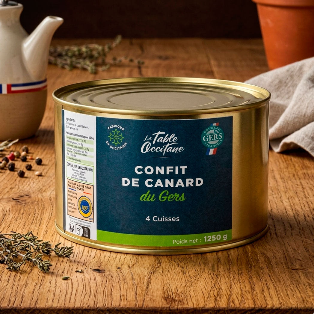 Confit de Canard IGP Gers 4 cuisses – Spécialité Artisanale du Sud-Ouest