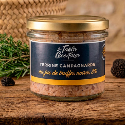 Terrine campagnarde au jus de truffes noires 3% 180g – Recette artisanale du terroir