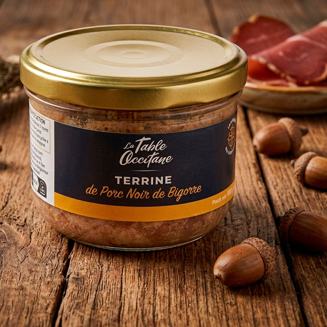 Terrine de Porc Noir de Bigorre 180g – Recette Artisanale du Sud-Ouest